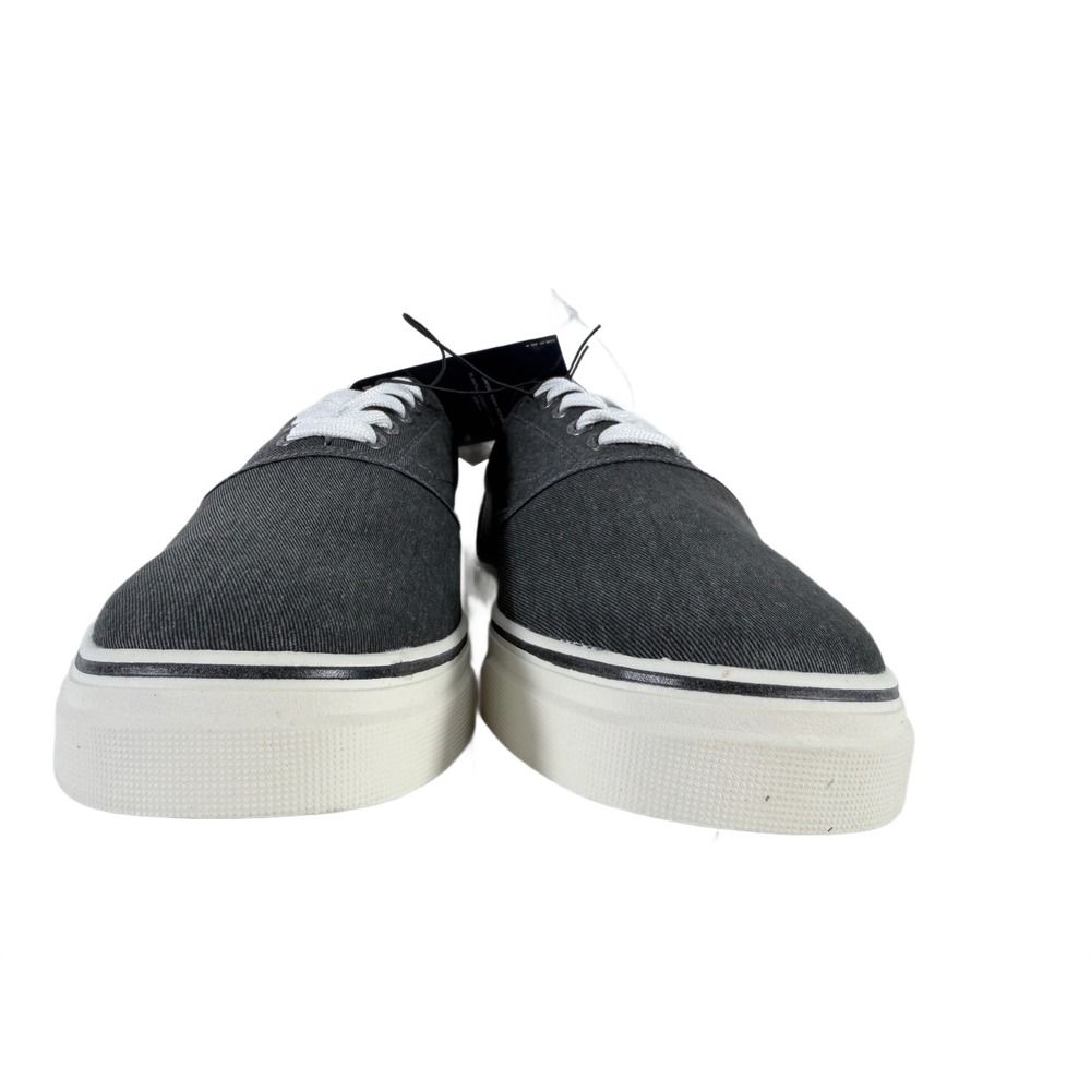 Chaps Men's Memory Foam Casual Canvas Lace-Up Sneakers Shoes Charcoal Gray - Picture 6 of 10
